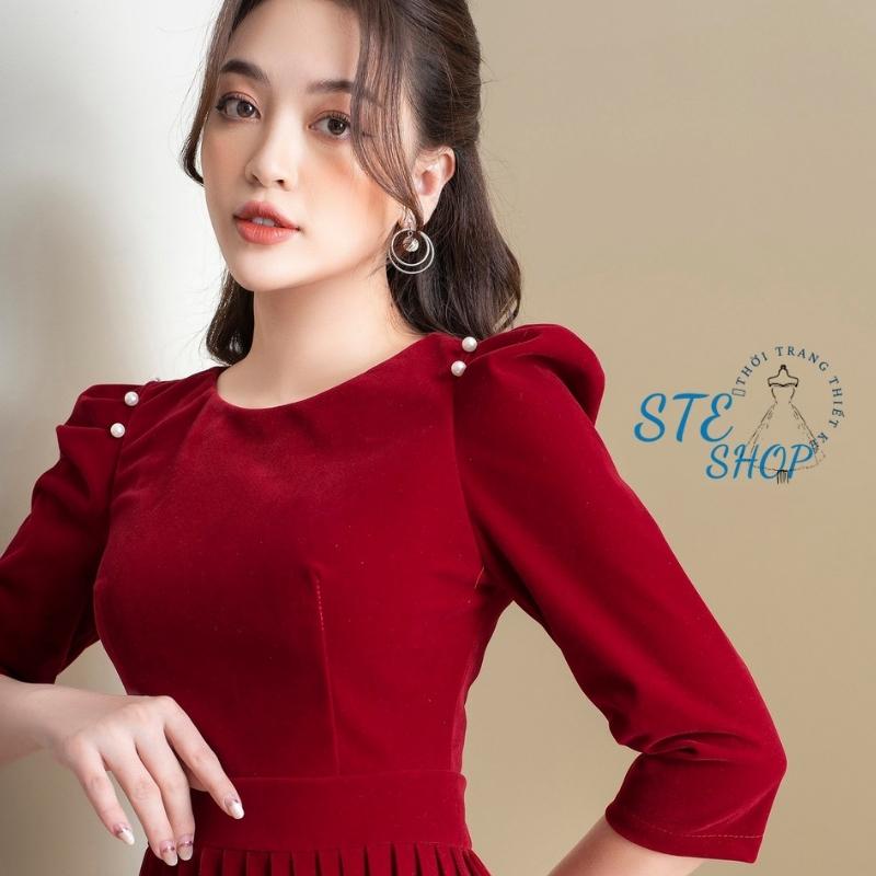 Đầm váy công sở thiết kế, váy xòe xếp li, thời trang nữ, Ste shop | BigBuy360 - bigbuy360.vn