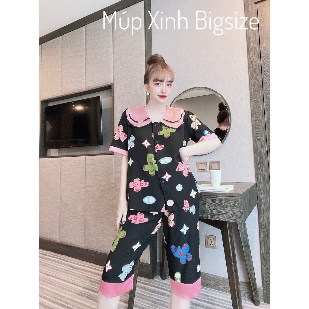 Đồ Bộ Lửng Cổ Hai Lá Lụa Nhật