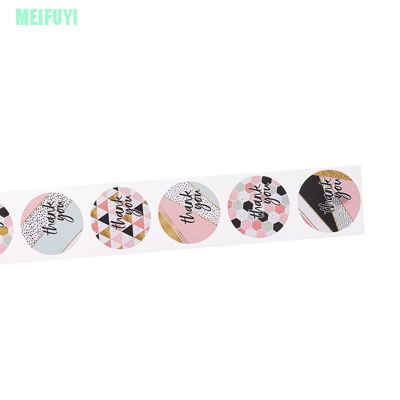 Cuộn 500 Miếng Dán Hình Ca Rô Ca Rô Trang Trí Nhãn Hiệu Meifuyi