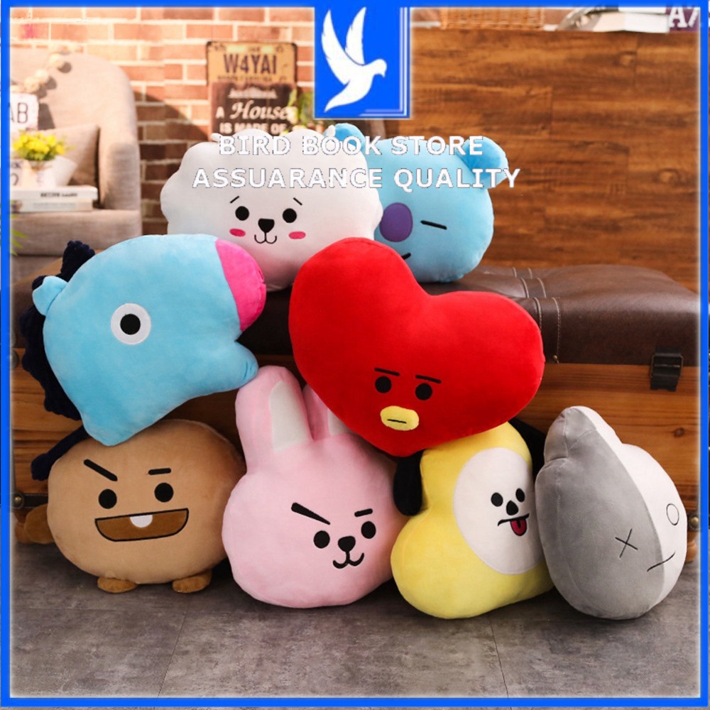 Gấu bông gối ôm BTS cooky, chimmy, koya, tata, mang, van Size lớn nhất, Gối ôm hình thú BT21 Bird book