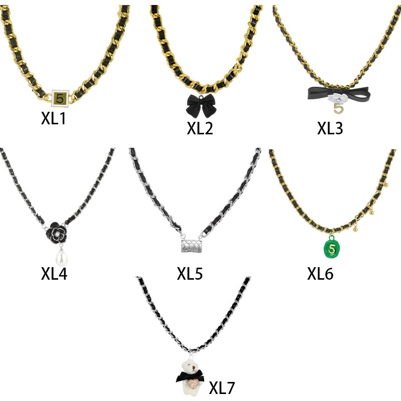 Dây chuyền choker bằng da mặt hoa trà đính đá thời trang