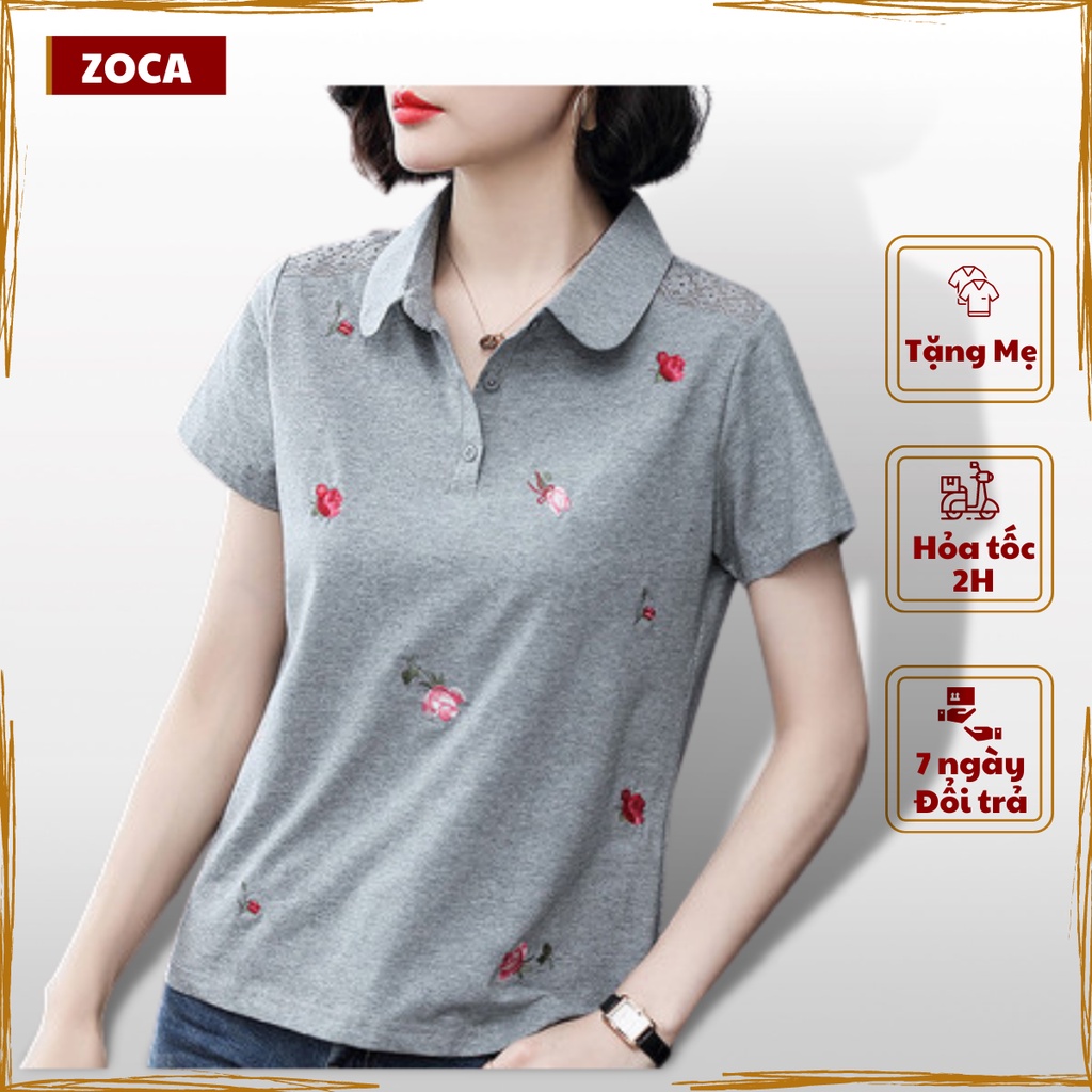 Áo phông nữ tay ngắn zoca , áo thun coton nữ viền vai mùa hè hàng nhập quảng châu,  chất đẹp .