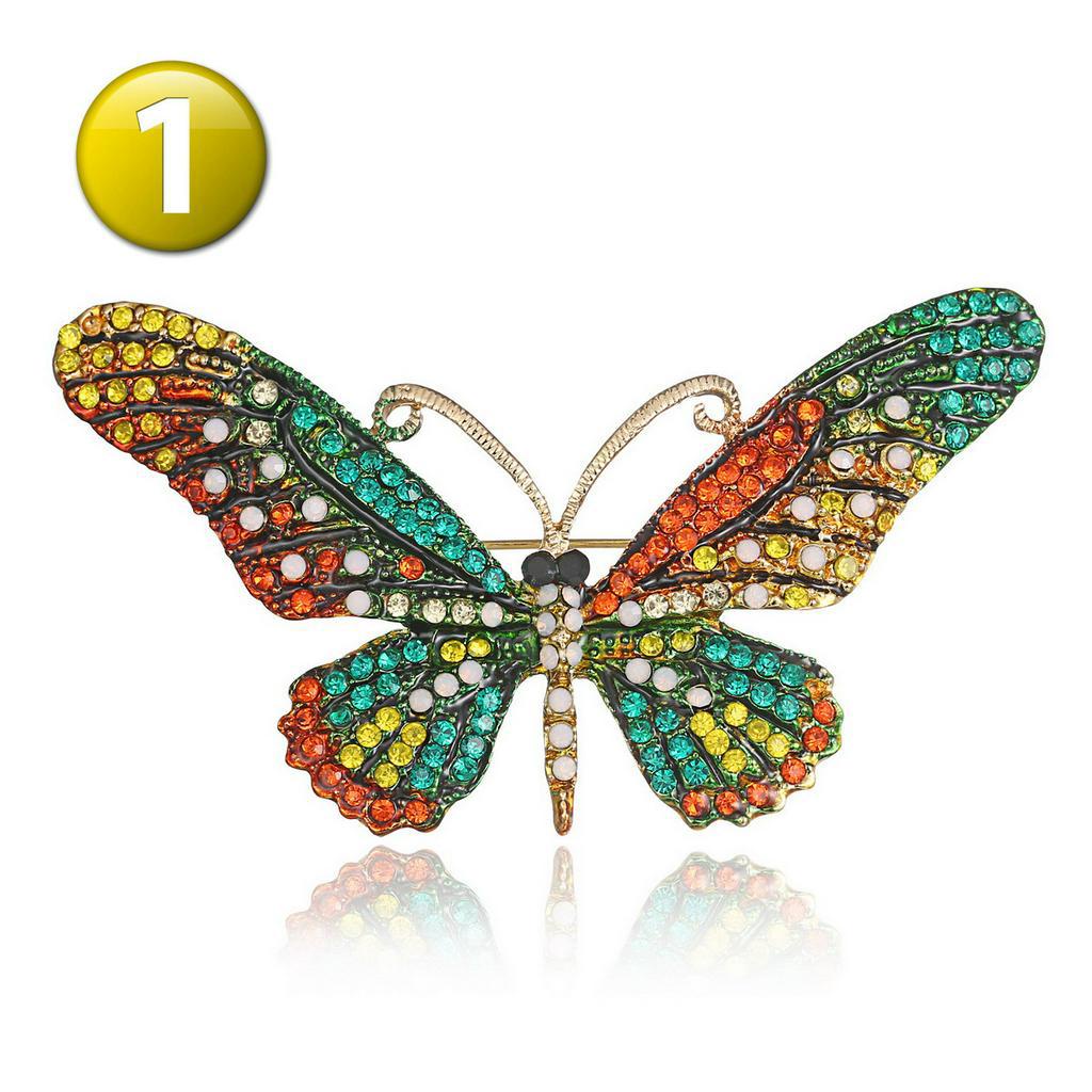 Ghim Cài Áo Hình Bươm Bướm Đính Kim Cương Giả Thời Trang Cho Nữ