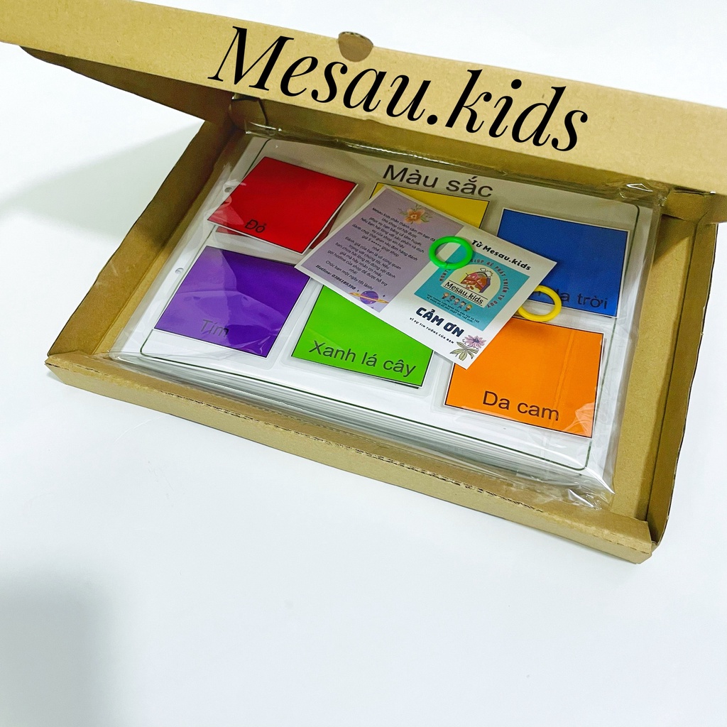 Học Liệu Bóc Dán Montessori Chủ Đề Nhận Biết Tiếng Việt MESAU.KIDS  Đồ Chơi Phát Triển Trí Tuệ Thông Minh Cho Bé