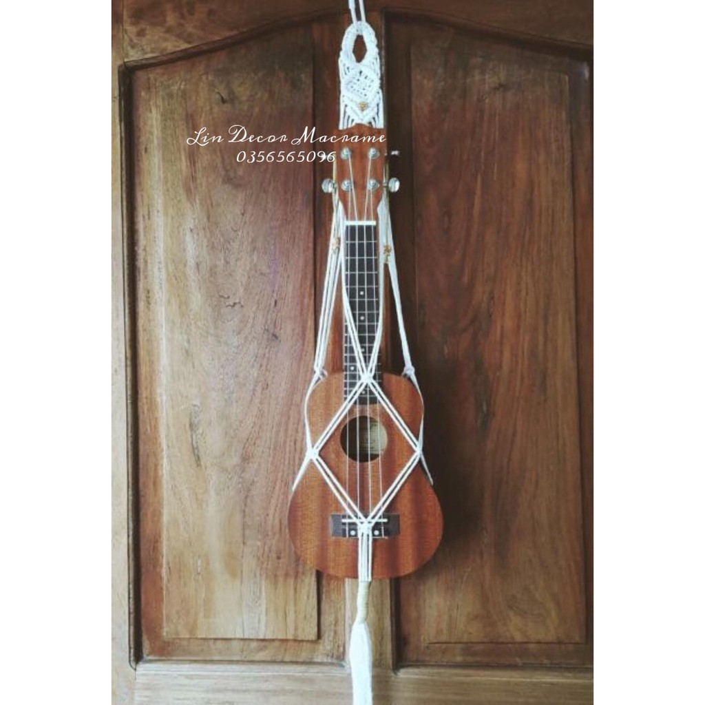 [Giá Ưu Đãi] Macrame treo đàn Ukulele trang trí