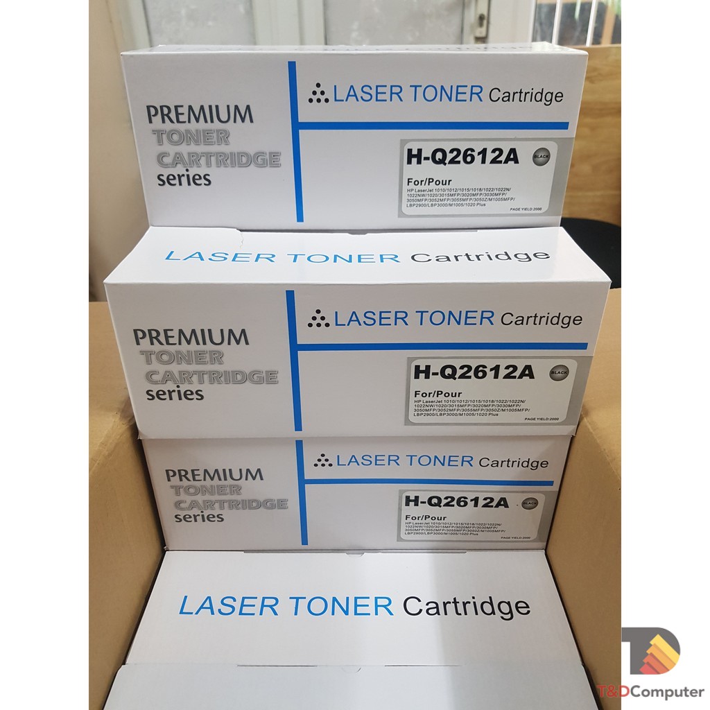 Hộp mực 12A / 303 (Q2612A) / 12A Black LaserJet Toner Cartridge dùng cho máy in Canon 2900 3000 HP 1010 / 1015 / 1018