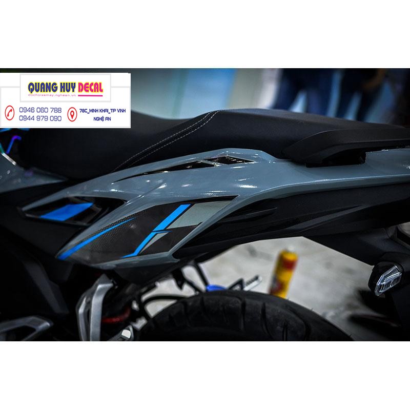 Tem trùm Winner X ♦FREESHIP♦ xám xi măng, độ dán team decal xe thiết kế rẻ đẹp theo yêu cầu