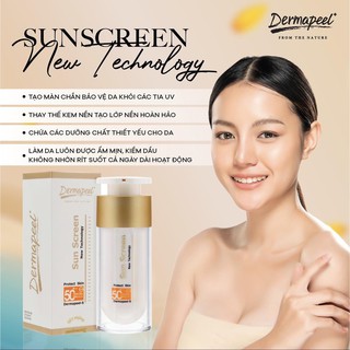 KEM CHỐNG NẮNG LÀM DỊU DA SAU LASER - LĂN KIM - PHI KIM - PEEL DA CAO CẤP DERMAPEEL+ SUN SCREEN SPF50+ - NGỪA MỤN - HQ