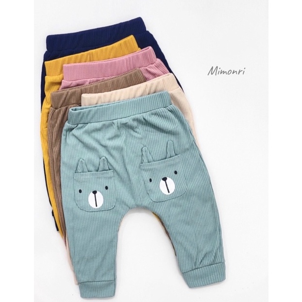 Quần thu đông mông cong đóng bỉm thun tăm 8-18kg