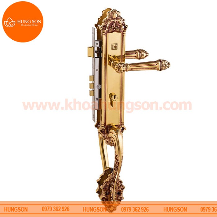 KHÓA TAY NẮM ĐẠI SẢNH ĐỒNG THAU HUY HOÀNG HC 8526