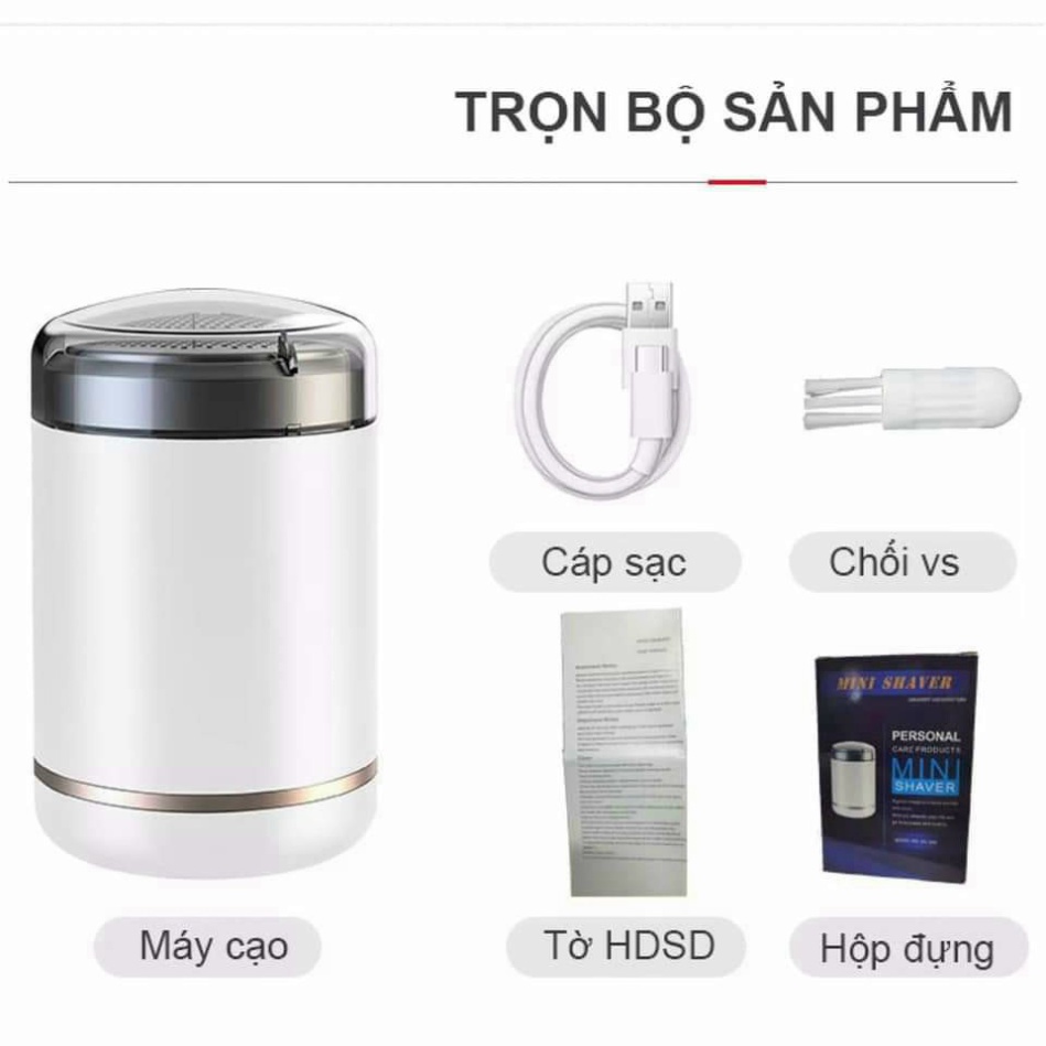 Máy cạo râu nam mini SH-588, 3 lưỡi siêu nhỏ gọn công nghệ Nhật Bản, Không trầy xước Máy Cạo Râu Mini nội địa trung
