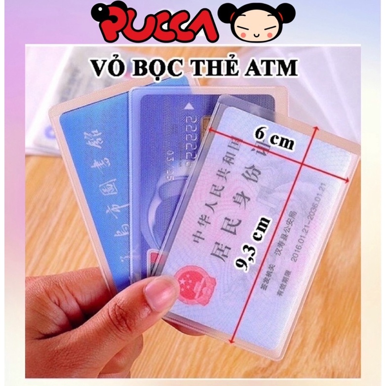 Vỏ Bọc Bảo Vệ Thẻ Căn Cước Công Dân, CMND, ATM, Bao Túi Đựng, Thẻ Học Sinh, Sinh Viên, Bằng Lái Xe Trong Suốt Chống Trầy