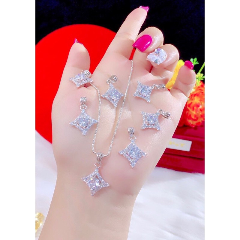 Dây chuyền nữ màu bạch kim cao cấp mẫu mới cực xinh