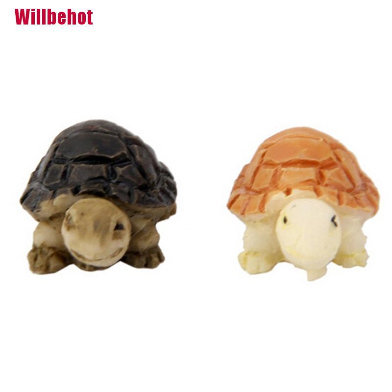 Set 2 Mô Hình Rùa Mini Trang Trí Sân Vườn