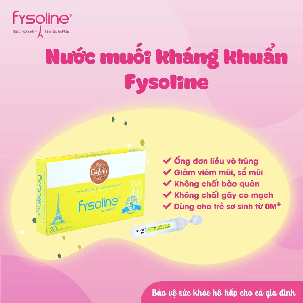 Nước Muối Sinh Lý Fysoline Gifrer Vệ Sinh Mắt Mũi Cho Bé