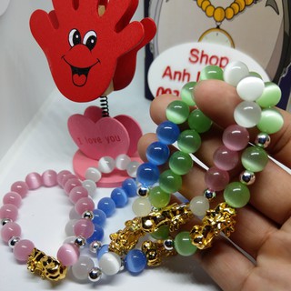 Vòng tay Tùy Hưu đá Mắt Mèo may mắn VFF