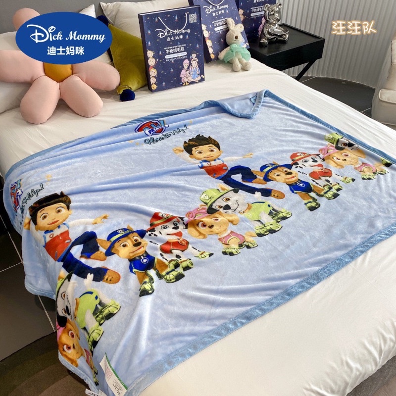 Chăn tuyết nỉ nhung mịn Díney cao cấp nhập khẩu cho bé ,mền nỉ nhung cho bé đi học kt 1m1x1m5