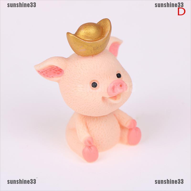 Mô Hình Chú Heo May Mắn Mini Trang Trí Sân Vườn / Nhà Búp Bê