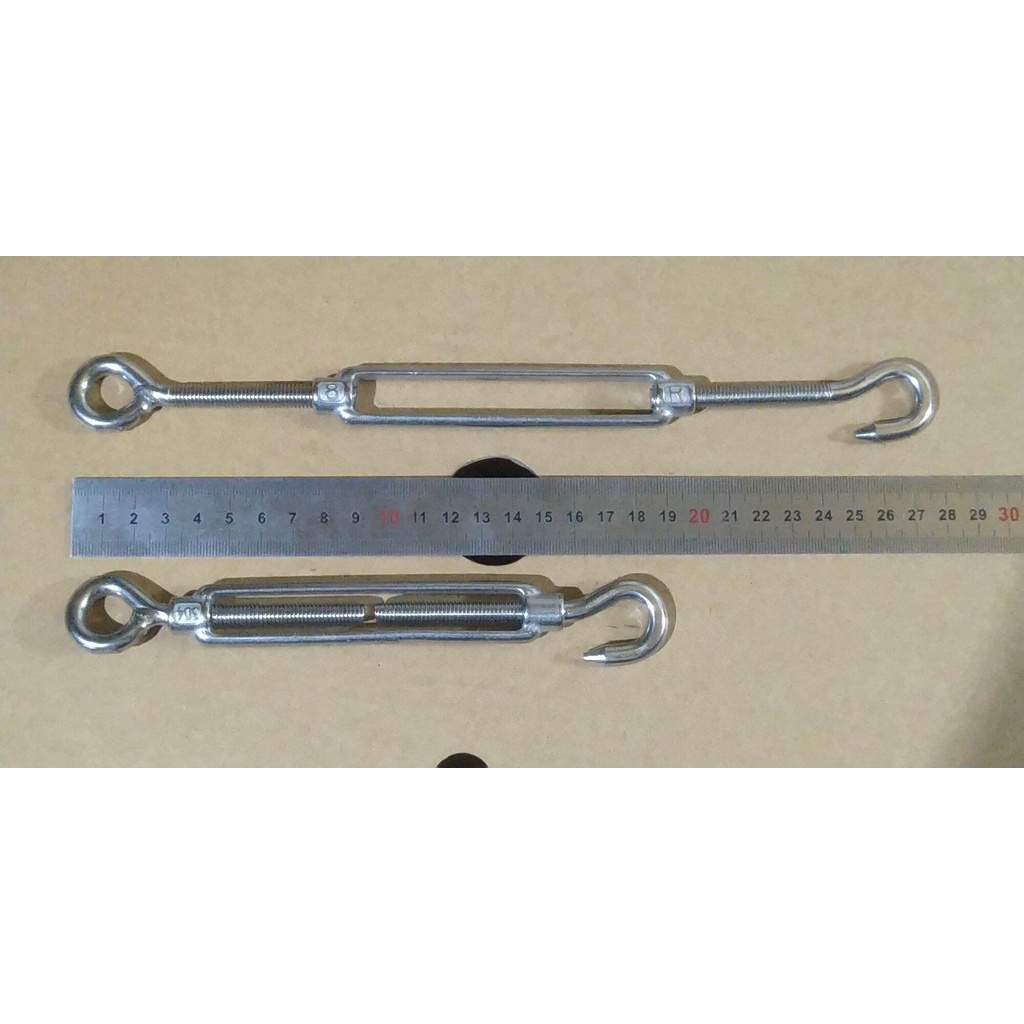 Tăng đơ inox 304 không gỉ sét có từ tính nhẹ. loại 6mm  8mm giá 1 cái.