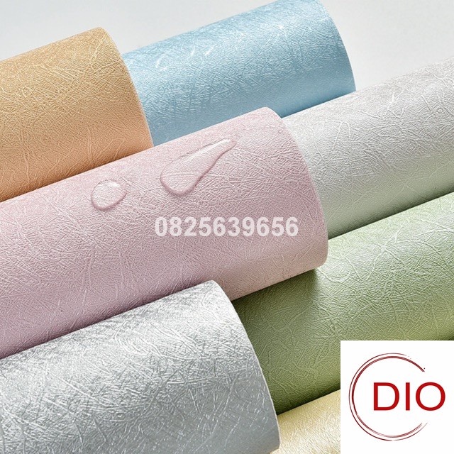 10m Giấy dán tường NHIỀU MẪU 1 màu vân nhám có sẵn keo khổ rộng 45cm