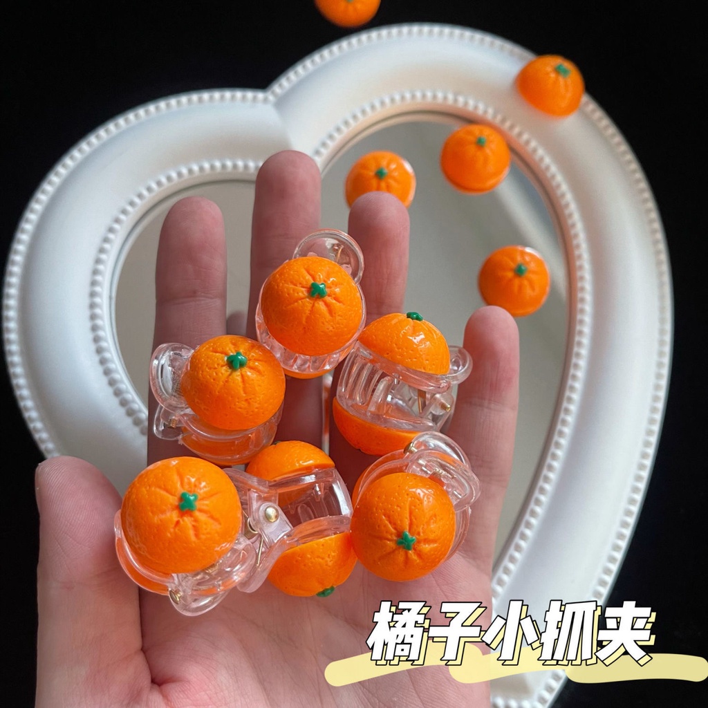 Kẹp Tóc Hình Trái Cam Hoạt Hình Vui Nhộn Sáng Tạo