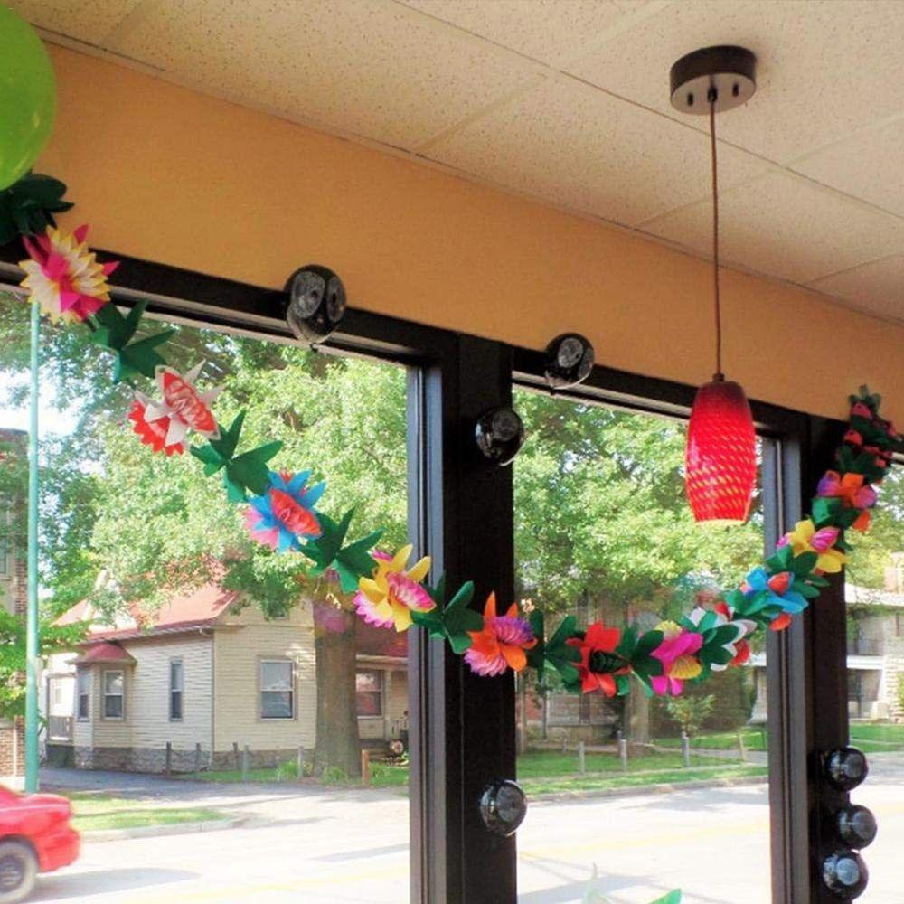 Vòng Hoa Giấy Màu Ngà Phong Cách Hawaiian Treo Trang Trí Đám Cưới / Bãi Biển