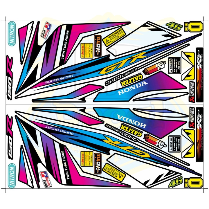 ( Quí khách vui lòng mang ra tiệm cho thợ dán ) Tem winner 150 GTR chuyển màu