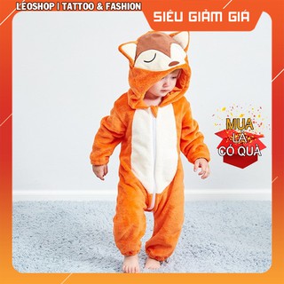 Bộ Đồ Thú Trẻ Sơ Sinh Con Cáo - Chất Nhung Mịn Cao Cấp [FREESHIP]