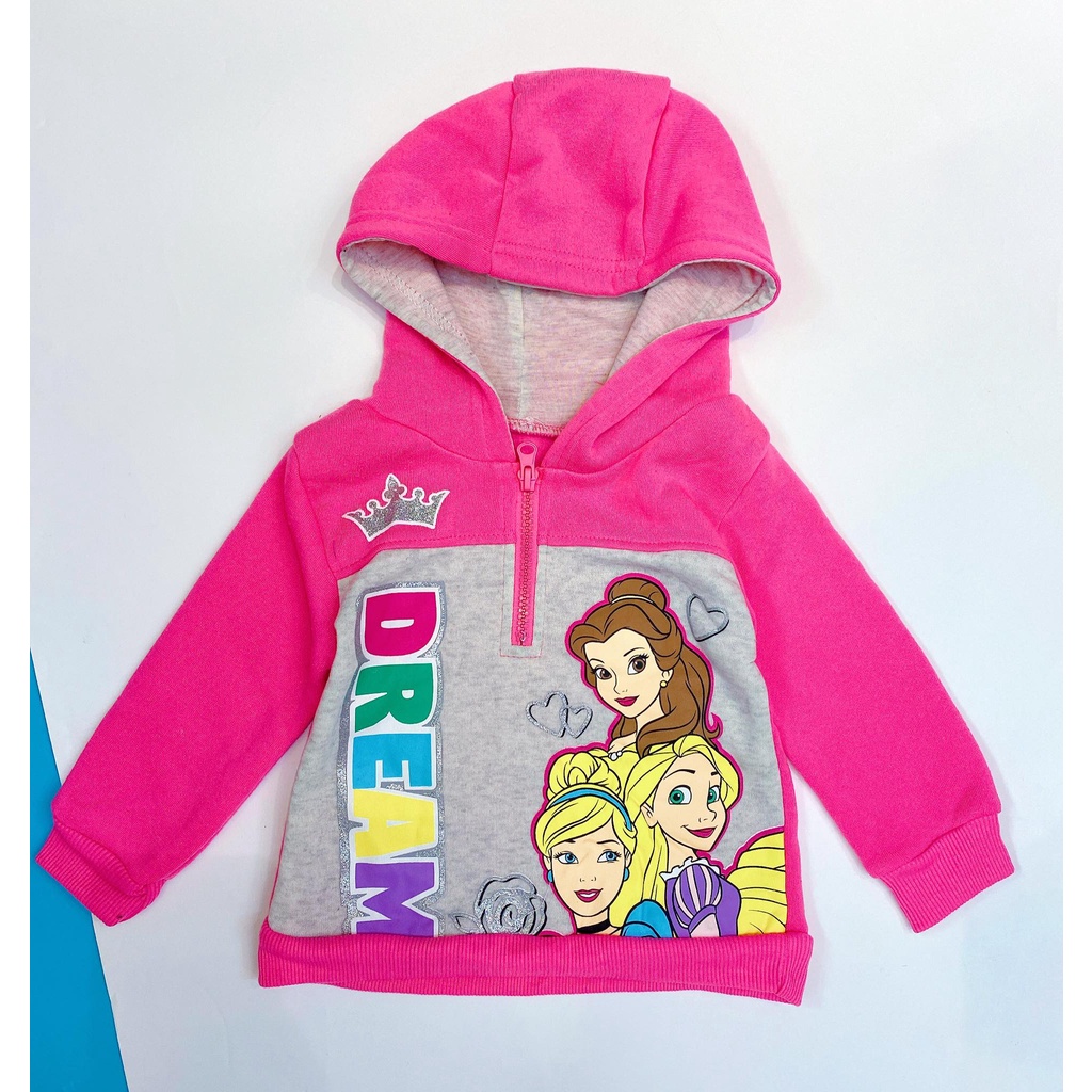 Áo hoodie nỉ bông Hoạt hình disney tổng hợp cho bé gái 0-7 tuổi Thu đông 2022