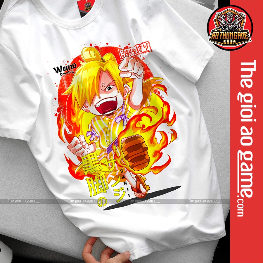 Áo one piece sanji nam nữ Áo thun one piece sanji trắng đen form rộng unisex cotton co giãn thoáng mát TGAG T14