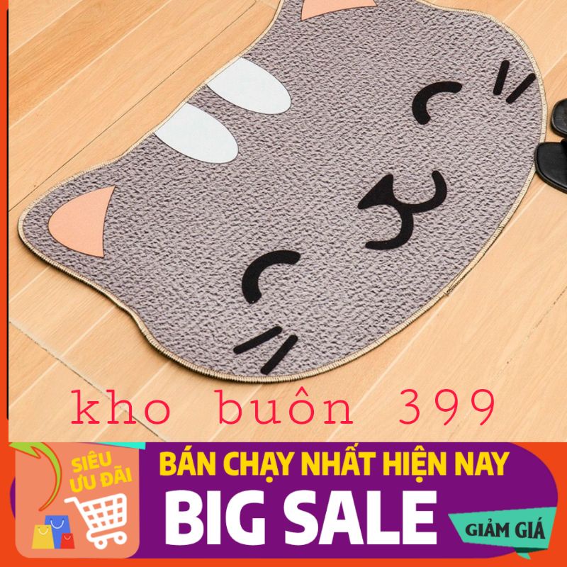 Thảm chân nỉ 5D  chống trượt hình thú, thấm hút tốt, trang trí nhà cửa, thảm chùi chân