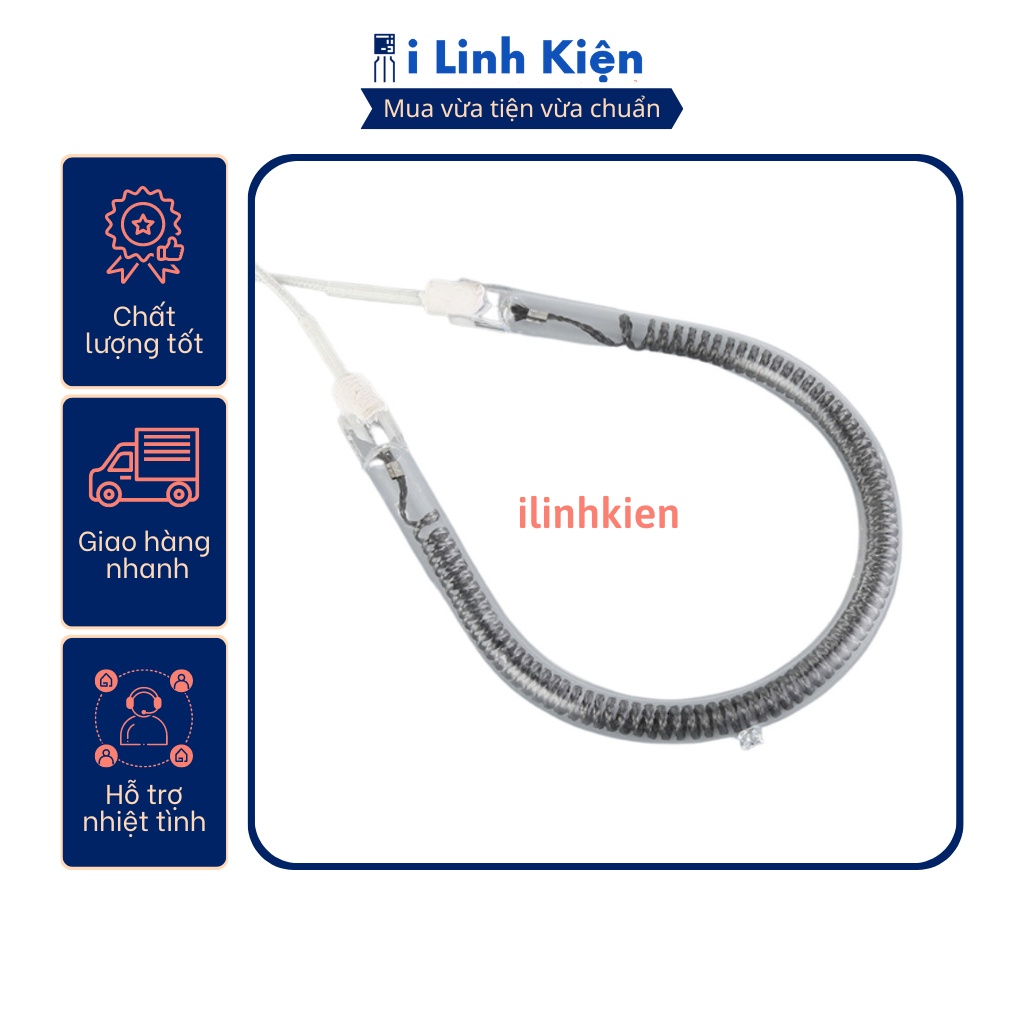 Bóng đèn quạt sưởi halogen chữ U 1200W sợi carbon chất lượng cao