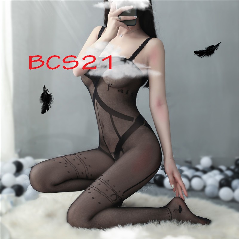 No. 55 N48 70 💕CHE TÊN💕 Bộ Bodysuit sexy Cosplay Xuyên Thấu Khoét Đáy Quyến Rũ Vải Mịn Bodystocking BCS21