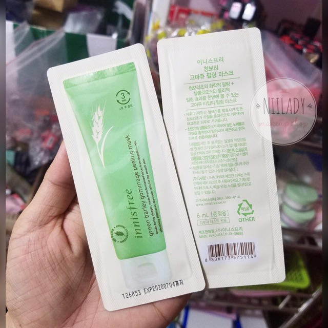 (Sample 6ml) Tẩy da chết lúa mạch Innisfree Green Barley Gommage Peeling | BigBuy360 - bigbuy360.vn