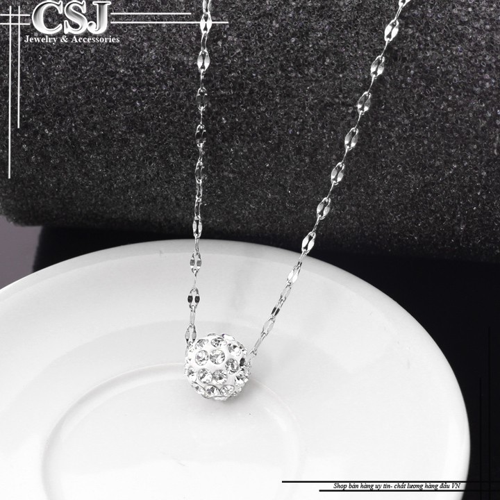 Sỉ  DÂY CHUYỀN NỮ INOX LÁ ME TRÁI CHÂU XỎ NGANG CỰC ĐẸP DC030 không đen