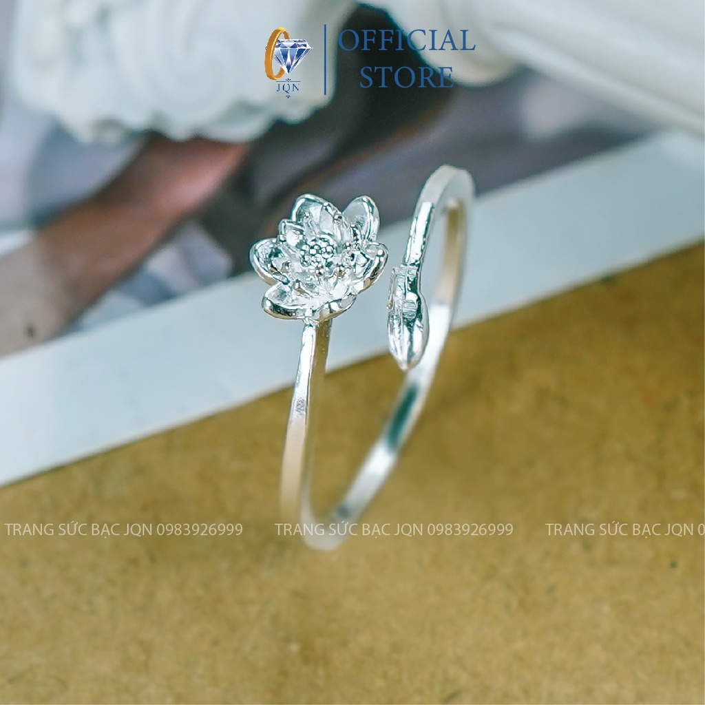 Nhẫn Nữ Hở JQN Nhẫn Sen Bạc Ta Xinh Xắn N07