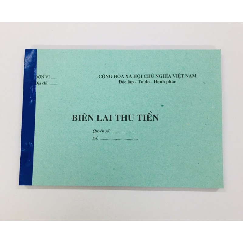 Biên lai thu tiền mẫu số C38-BB giấy carbon đẹp 2 liên loại dày 100 tờ