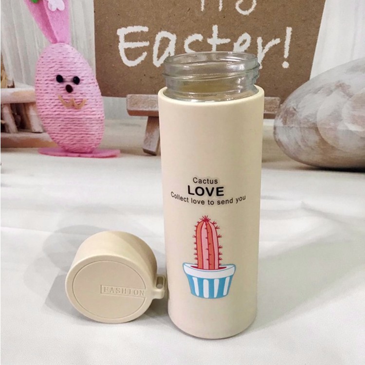 Bình Giữ Nhiệt Thủy Tinh Bọc Nhựa Cactus Love 400ml | BigBuy360 - bigbuy360.vn