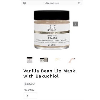 Mặt Nạ Môi Whish Vanilla Bean Lip Mask with Bakuchiol 32$