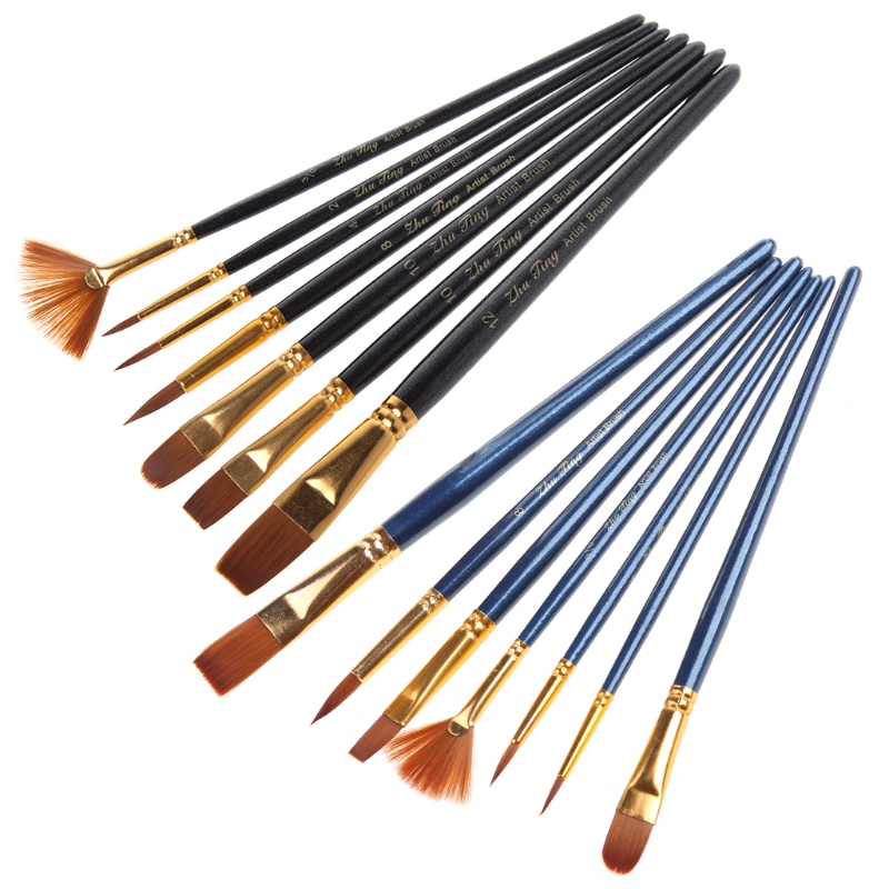 Cọ vẽ tranh sơn dầu chuyên nghiệp sợi nylon kiểu dáng khác nhau