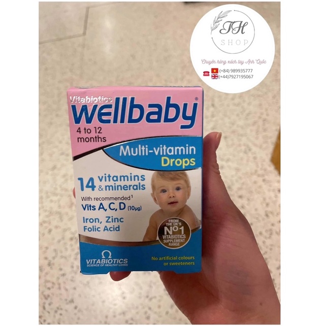 [ Chính hãng UK]  𝐖𝐄𝐋𝐋𝐁𝐀𝐁𝐘 𝟏𝟒 𝐕𝐈𝐓𝐀𝐌𝐈𝐍 cho trẻ từ 4 tháng đến 4 tuổi