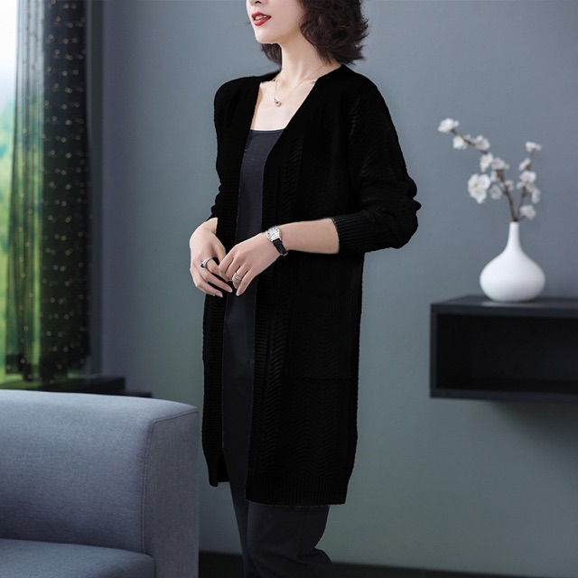 Khoác len cadigan dáng qua mông | BigBuy360 - bigbuy360.vn