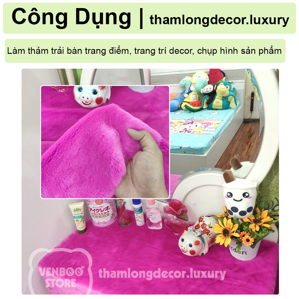 100*150cm Thảm Lông Decor Bàn Trang Điểm | Thảm Lông Trải Sàn decor chụp ảnh sản phẩm | Color LM