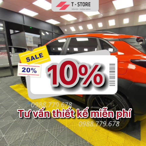 Vỉ nhựa lót sàn cho gara ô tô và trung tâm chăm sóc xe hơi - Loại nhựa dẻo chịu lực, kích thước 40x40x2.3cm | BigBuy360 - bigbuy360.vn