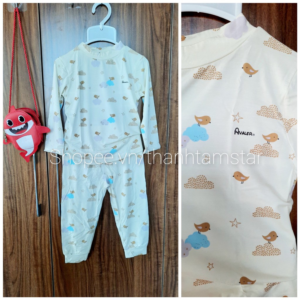 Bộ dài Avaler cổ 3cm bé trai, bé gái size 6m-4Y