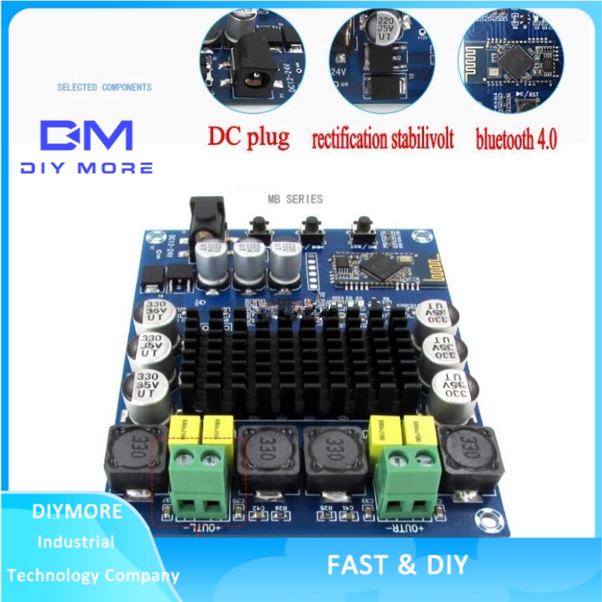Thiết Bị Nhận Tín Hiệu Âm Thanh Kỹ Thuật Số Bluetooth 4.0 2 * 120W TPA3116D2