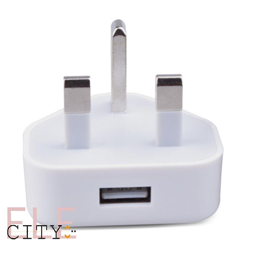 111ele} UK Mains Wall 3 Pin Plug Adaptor Charger Power With USB Ports For Phones