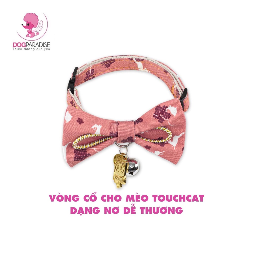 Vòng cổ cho mèo Touchcat dạng nơ dễ thương nhiều màu thời trang - Dog Paradise