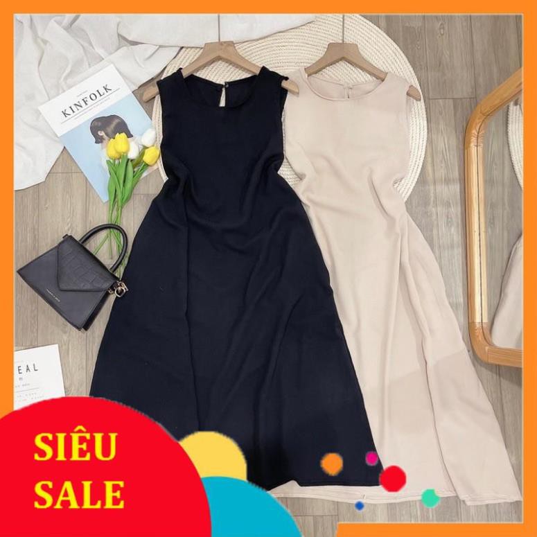 Váy suông dài dáng rộng vintage siêu hot