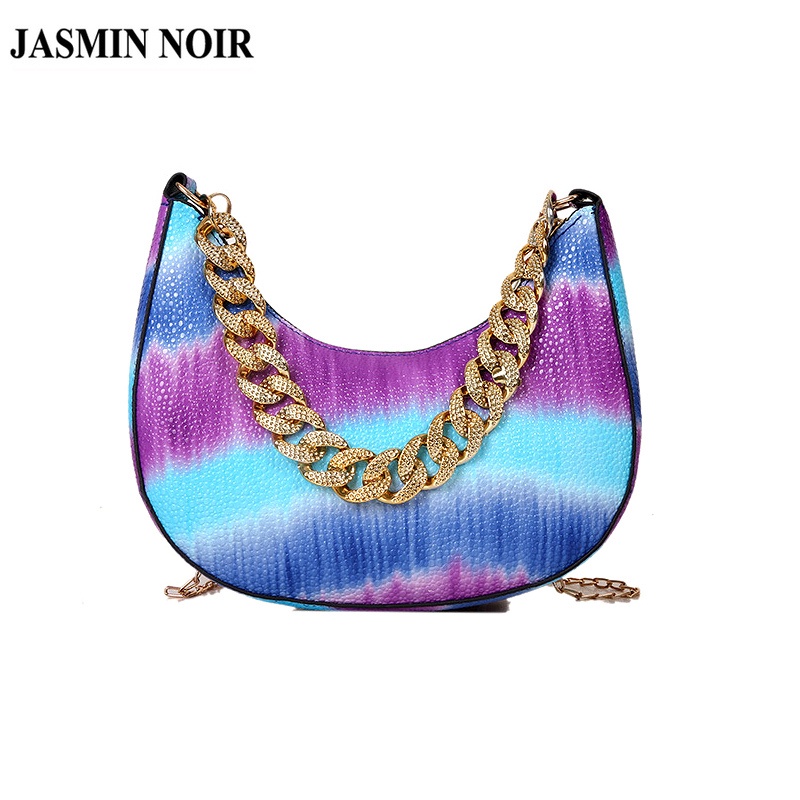 Túi đeo chéo da pu hình bán nguyệt JASMIN NOIR xinh xắn cho nữ
